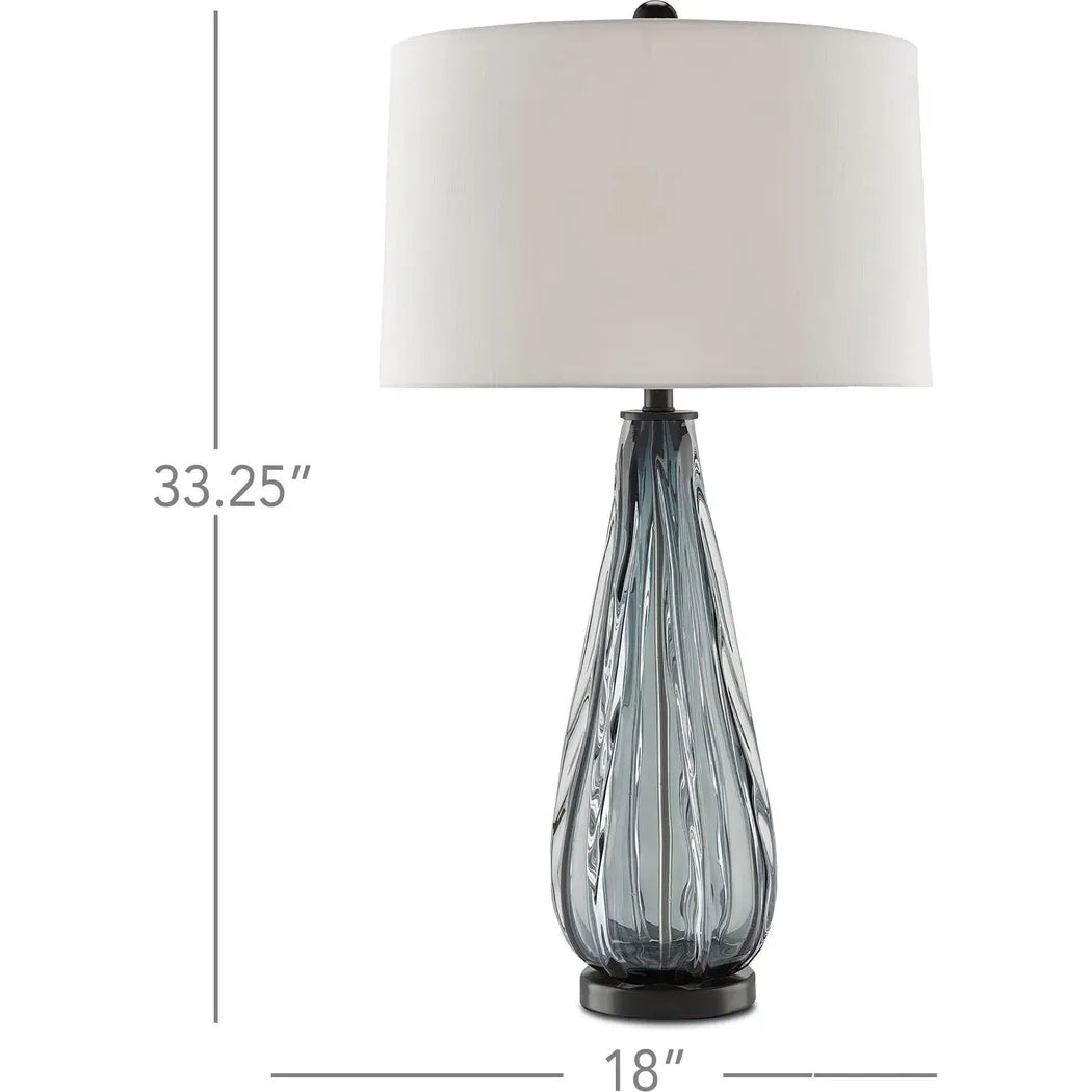 Blue-Gray Clear Black Nightcap Table Lamp