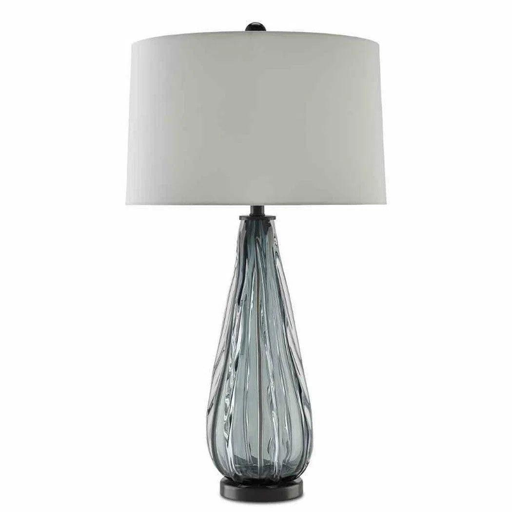 Blue-Gray Clear Black Nightcap Table Lamp