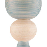 Blue Gray Natural Ringling Large Blue Gray Vase Vases & Jars LOOMLAN By Currey & Co