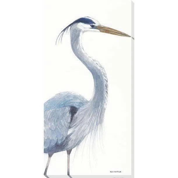 Blue Heron Coastal Canvas Art Indoor Outdoor