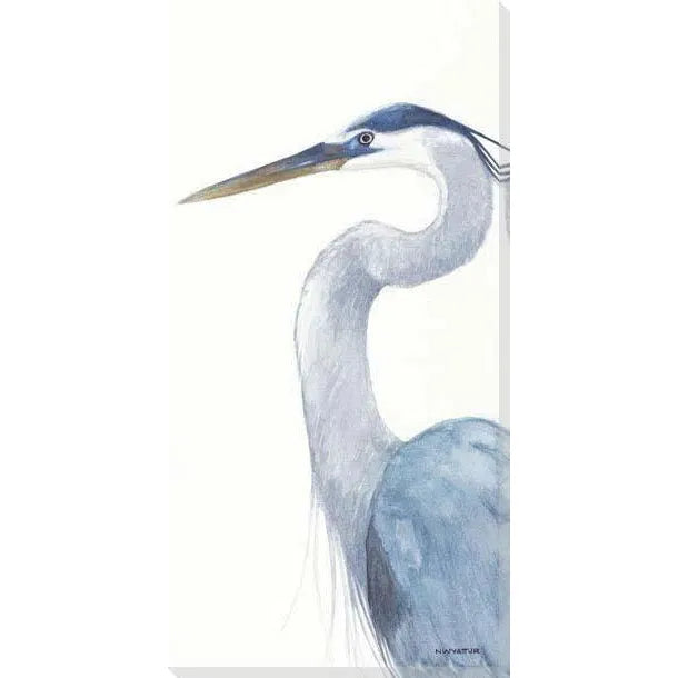 Blue Heron Coastal Canvas Art Indoor Outdoor