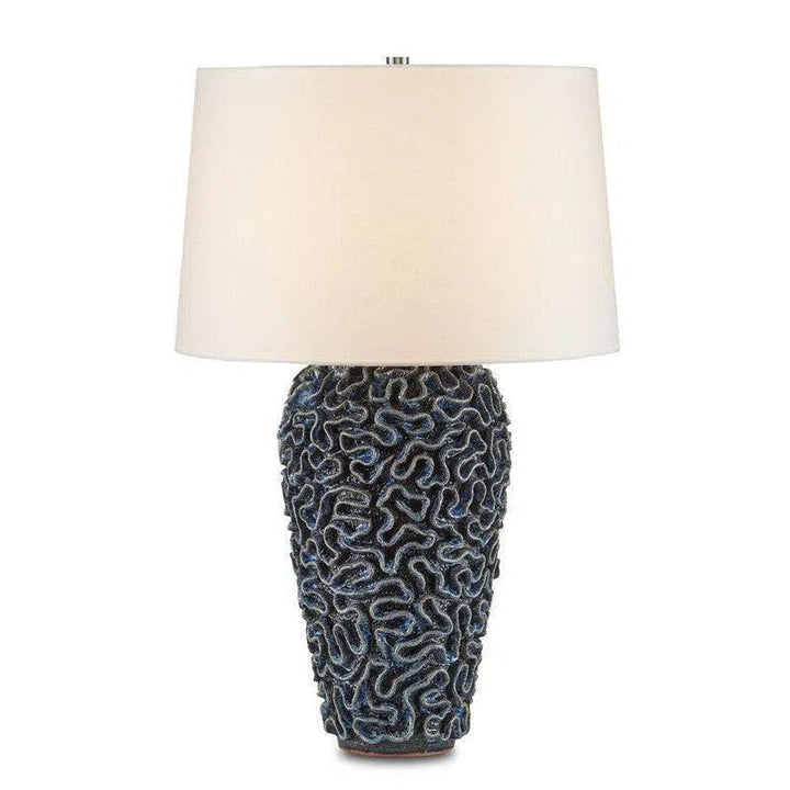 Blue Milos Blue Table Lamp - LOOMLAN - Currey & Co - Table Lamps