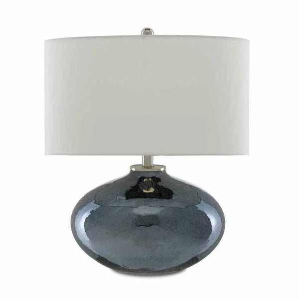 Blue Plated Lucent Blue Table Lamp