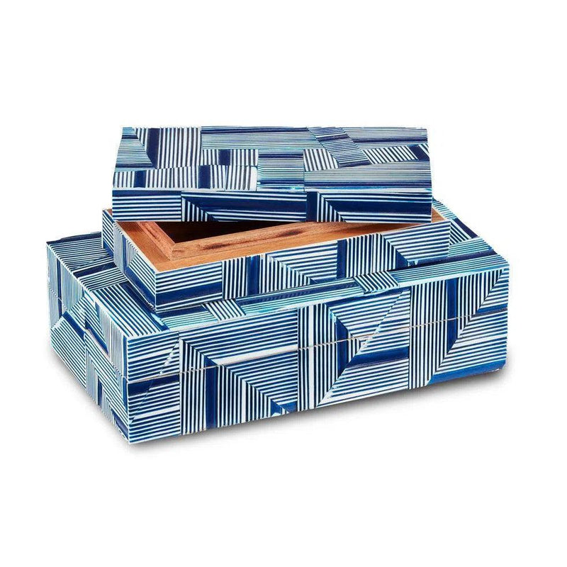 Blue White Cade Blue Box Set of 2