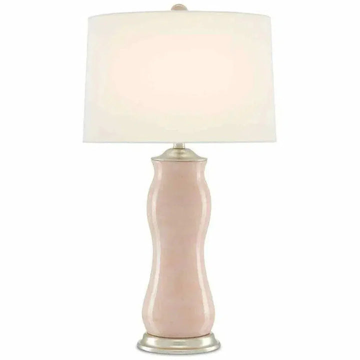 Blush Silver Leaf Ondine Table Lamp - LOOMLAN - Currey & Co - Table Lamps