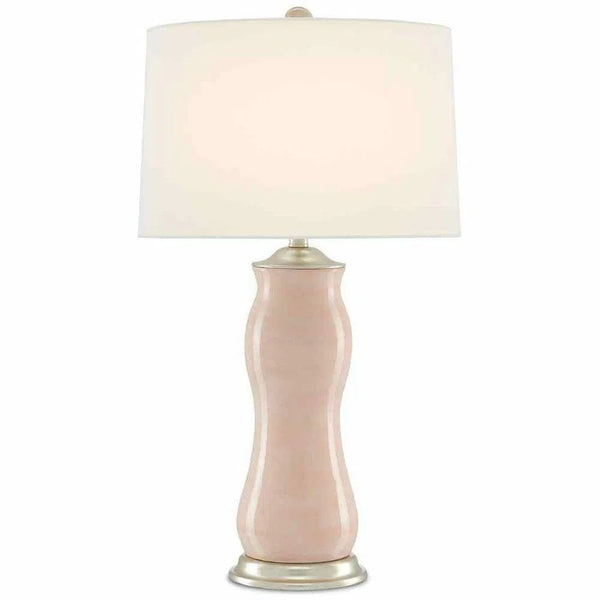 Blush Silver Leaf Ondine Table Lamp Table Lamps LOOMLAN By Currey & Co