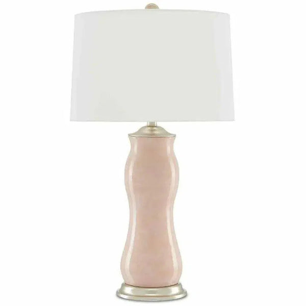 Blush Silver Leaf Ondine Table Lamp - LOOMLAN - Currey & Co - Table Lamps