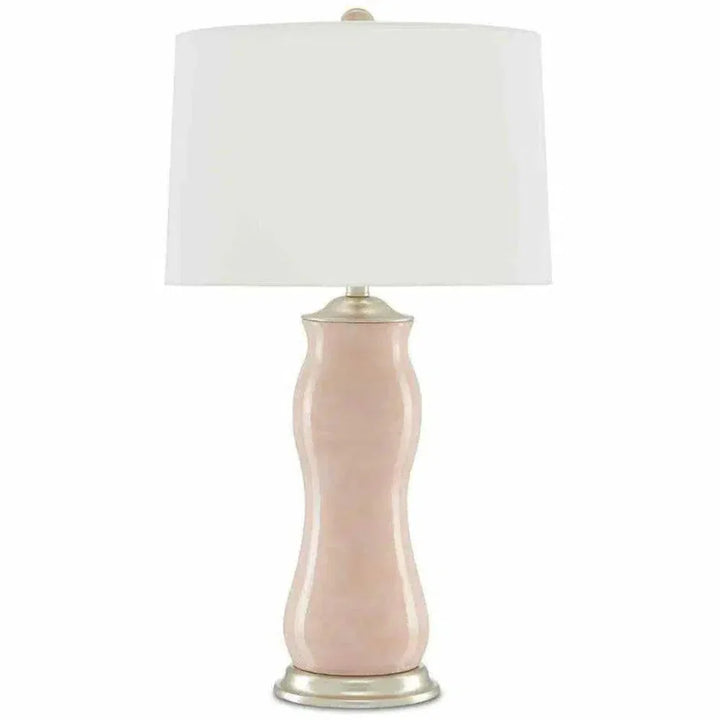 Blush Silver Leaf Ondine Table Lamp - LOOMLAN - Currey & Co - Table Lamps