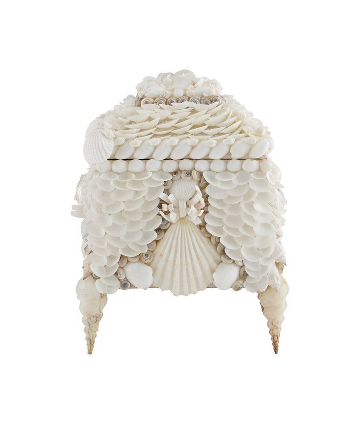 White Shell Jewelry Box with Lid | LOOMLAN