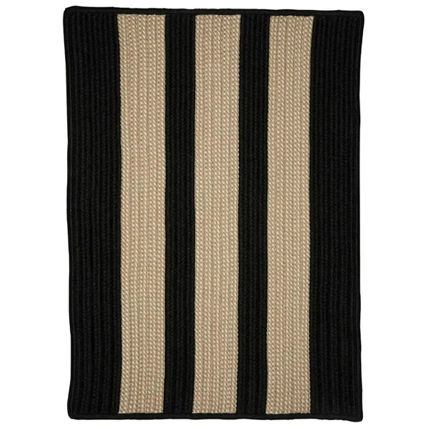 Boat House Stylish Rectangular Outdoor Rugs-Outdoor Rugs-Colonial Mills-Black-2' x 3'-LOOMLAN