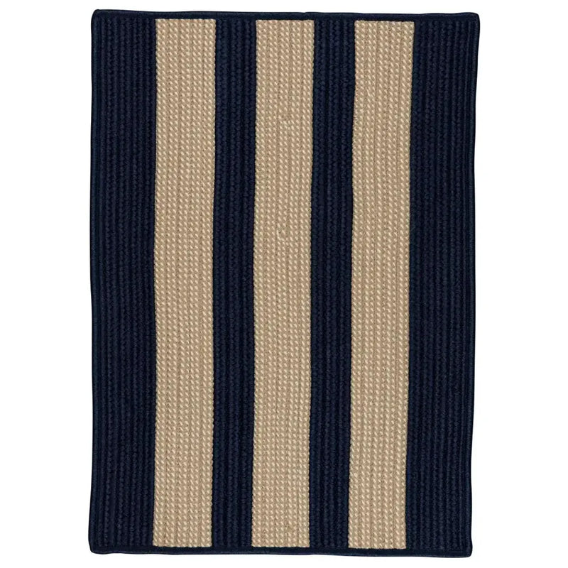 Boat House Stylish Rectangular Outdoor Rugs-Outdoor Rugs-Colonial Mills-Navy-2' x 3'-LOOMLAN