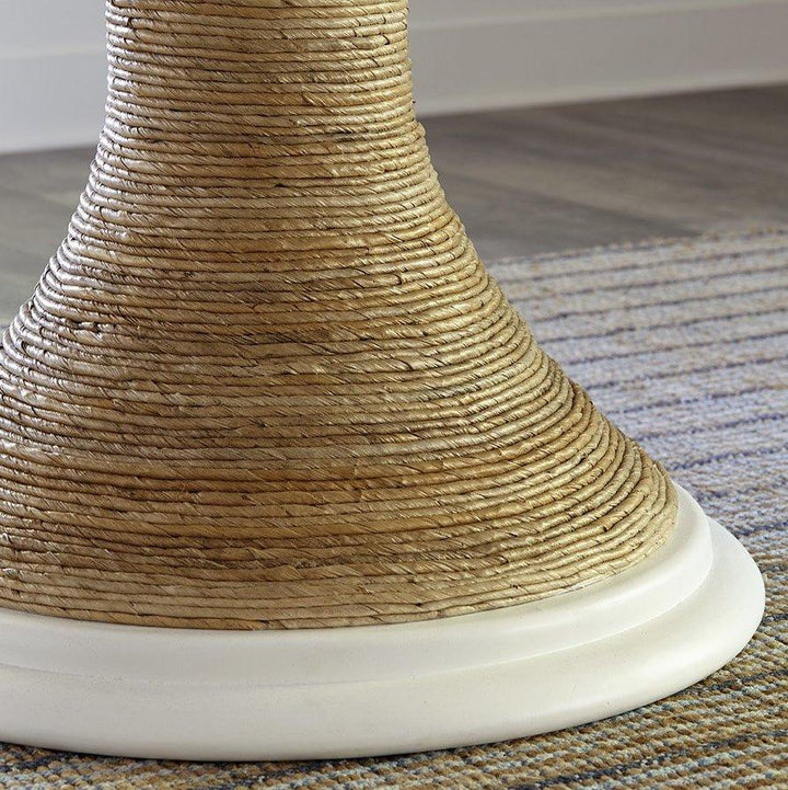 Boca Grande Abaca Round Dining Table - LOOMLAN
