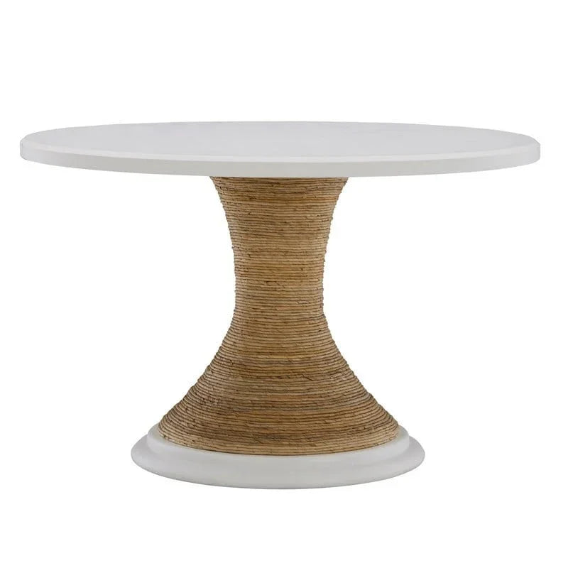 Boca Grande Abaca Round Dining Table - LOOMLAN