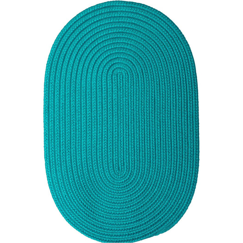 Boca Raton Classic Oval Outdoor Rugs-Outdoor Rugs-Colonial Mills-Turquoise-5' x 7'-LOOMLAN