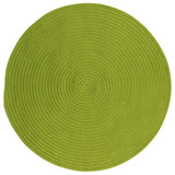 Boca Raton Durable Round Outdoor Rugs-Outdoor Rugs-Colonial Mills-Bright Green-6' x 6'-LOOMLAN