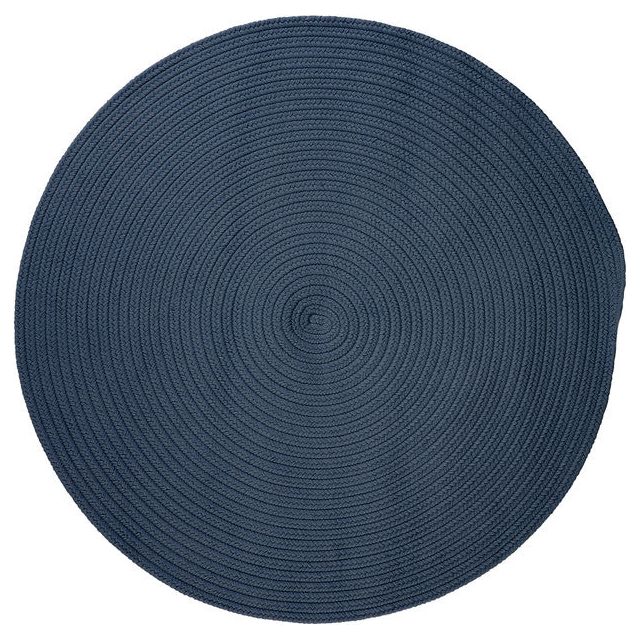 Boca Raton Durable Round Outdoor Rugs-Outdoor Rugs-Colonial Mills-Lake Blue-6' x 6'-LOOMLAN