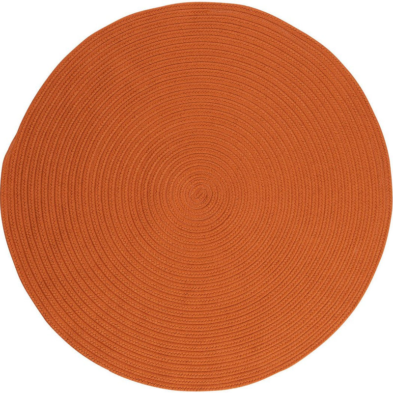 Boca Raton Durable Round Outdoor Rugs-Outdoor Rugs-Colonial Mills-Rust-6' x 6'-LOOMLAN