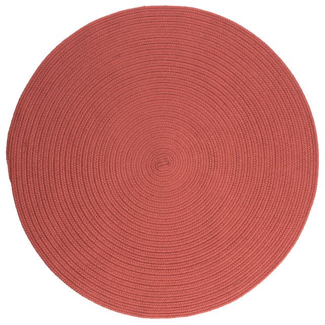 Boca Raton Durable Round Outdoor Rugs-Outdoor Rugs-Colonial Mills-Terracotta-6' x 6'-LOOMLAN