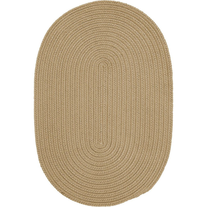 Boca Raton Flat Oval Outdoor Rugs-Outdoor Rugs-Colonial Mills-Cuban Sand-5' x 7'-LOOMLAN