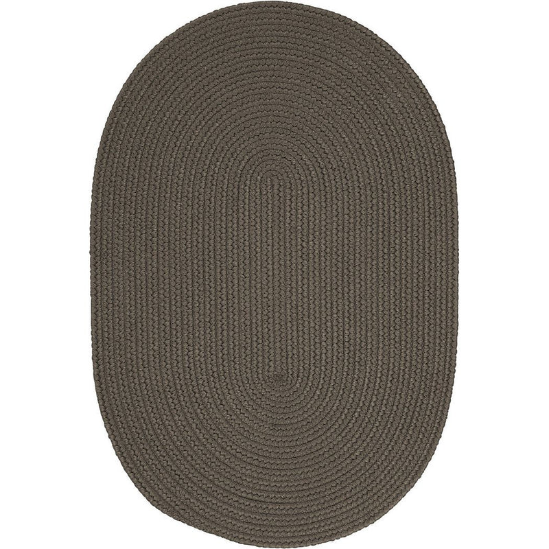 Boca Raton Flat Oval Outdoor Rugs-Outdoor Rugs-Colonial Mills-Gray-5' x 7'-LOOMLAN