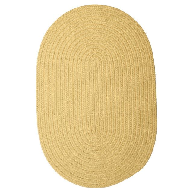 Boca Raton Flat Oval Outdoor Rugs-Outdoor Rugs-Colonial Mills-Pale Banana-5' x 7'-LOOMLAN