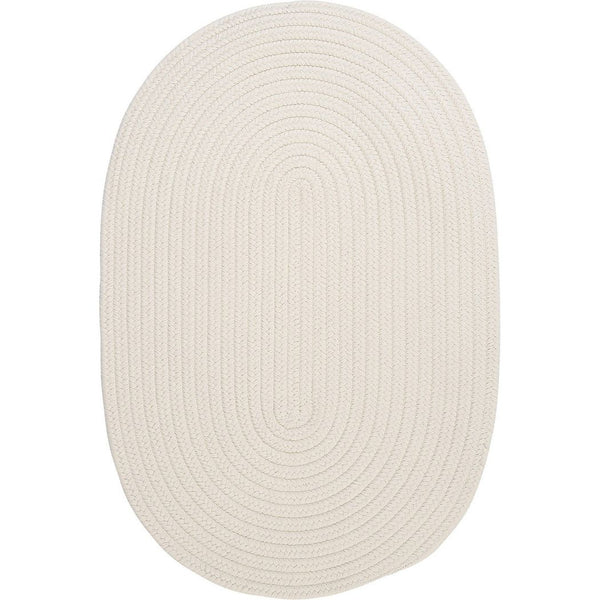 Boca Raton Flat Oval Outdoor Rugs-Outdoor Rugs-Colonial Mills-White-5' x 7'-LOOMLAN