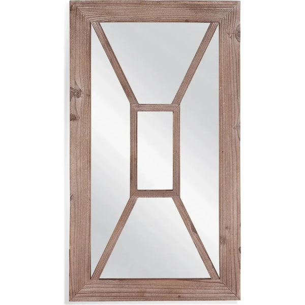 Boca Wood Brown Vertical Wall Mirror - LOOMLAN - Bassett Mirror - Wall Mirrors