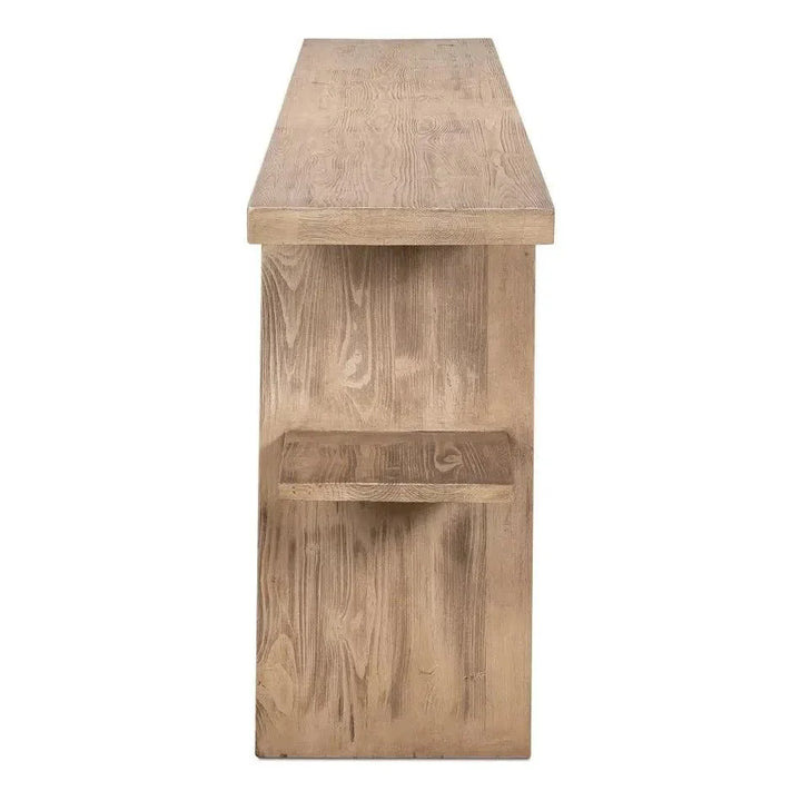Bodega Vineyards Console Table Storage Reclaimed Wood - LOOMLAN - Sarreid - Console Tables