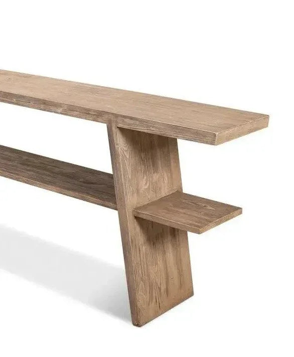 Bodega Vineyards Console Table Storage Reclaimed Wood - LOOMLAN - Sarreid - Console Tables
