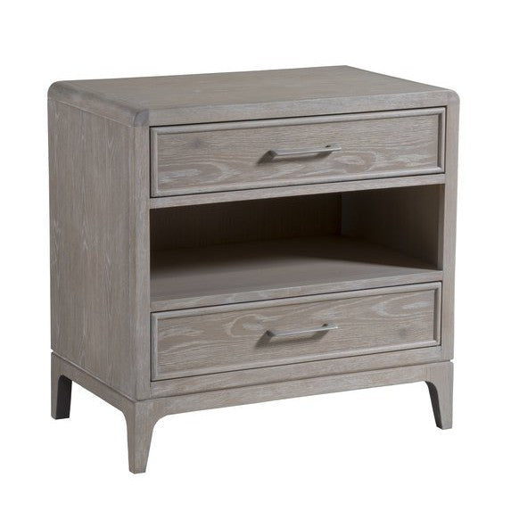 Bodhi 2-drawer Open Nightstand with USB-Nightstands-Palmetto Home - Bodhi-LOOMLAN