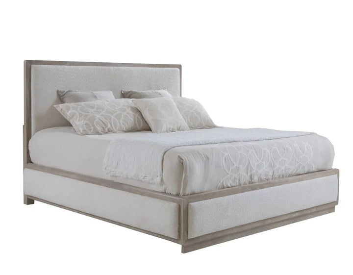 Bodhi Ivory Textured Performance Fabric Bed - LOOMLAN - Palmetto Home - Beds