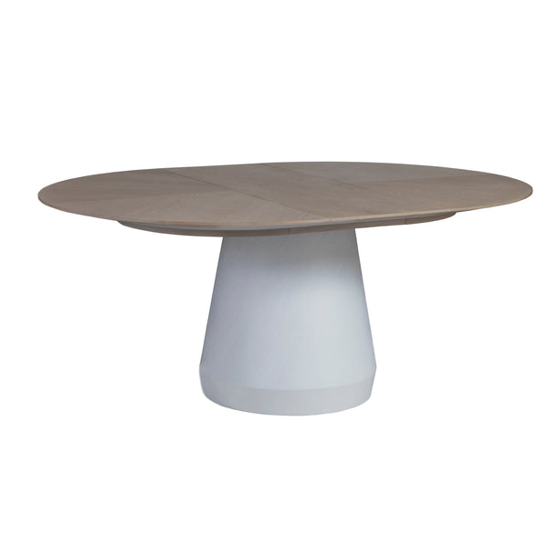 Bodhi Round Table with 18-inch Leaf-Dining Tables-Palmetto Home - Bodhi-LOOMLAN