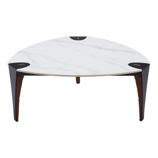 Bogey White Sintered Stone Top Coffee Table