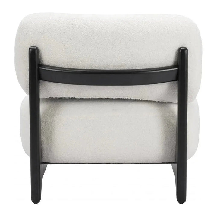 Bombo Wood White Armless Accent Chair - LOOMLAN - Zuo Modern - Club Chairs