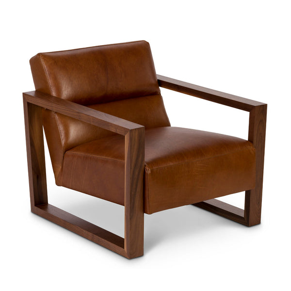 Bond Gentleman's Leather Club Chair-Accent Chairs-One For Victory-LOOMLAN