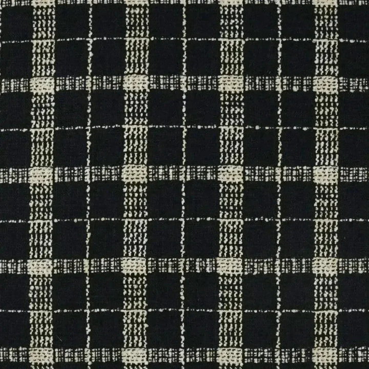 Bond Onyx Plaid Check Black Large Throw Pillow Insert - LOOMLAN - D.V. Kap - Throw Pillows