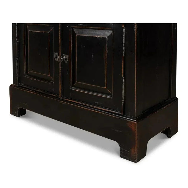 Bookcase Display Curion Glass Doors Ebony - LOOMLAN - Sarreid - Bookcases