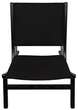 Boomerang Wood Black Armless Chair-Club Chairs-Noir-LOOMLAN