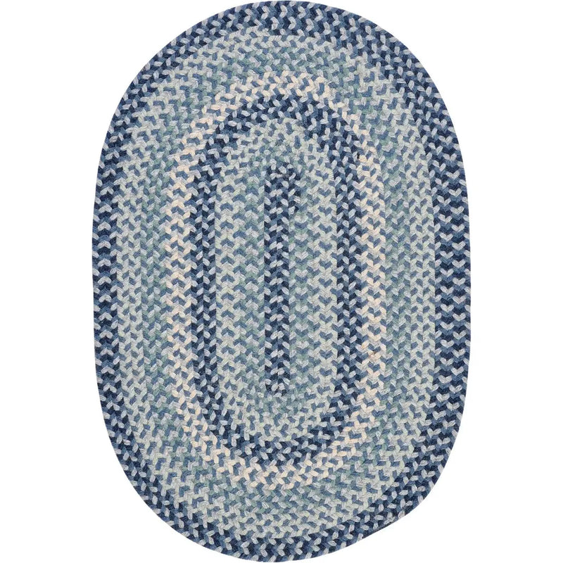 Boston Common Oval-Runner Rugs-Area Rugs-Colonial Mills-Capeside Blue-2' x 5'-LOOMLAN