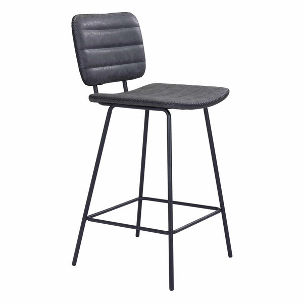 Boston Counter Chair (Set of 2) Vintage Black Counter Stools LOOMLAN By Zuo Modern