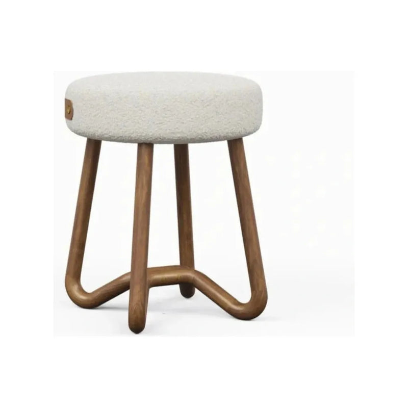 Solid Wood Upholstered Modern Stool