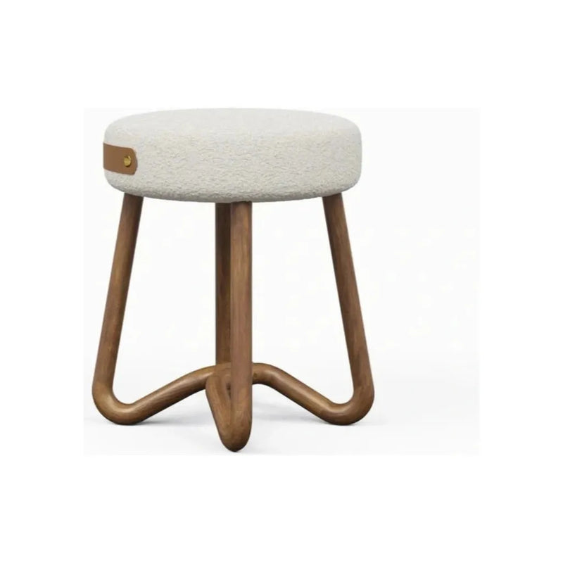 Solid Wood Upholstered Modern Stool