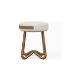 Solid Wood Upholstered Modern Stool