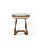 Solid Wood Upholstered Modern Stool