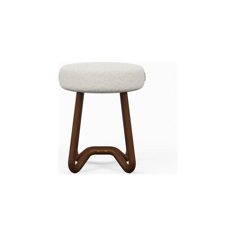 Solid Wood Upholstered Modern Stool