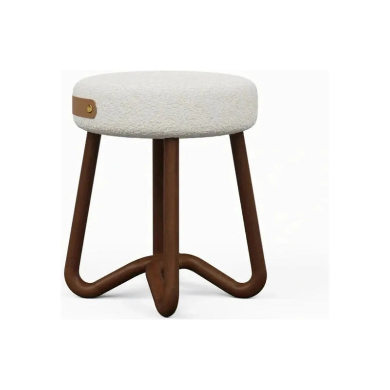 Solid Wood Upholstered Modern Stool