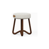 Solid Wood Upholstered Modern Stool