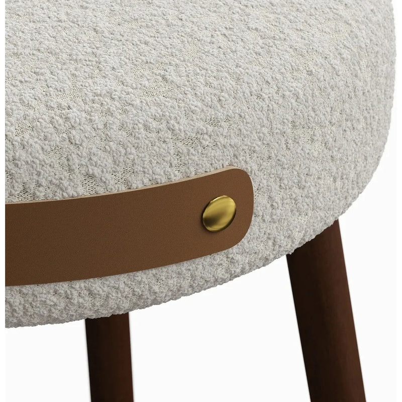 Solid Wood Upholstered Modern Stool