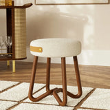 Solid Wood Upholstered Modern Stool