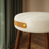 Solid Wood Upholstered Modern Stool